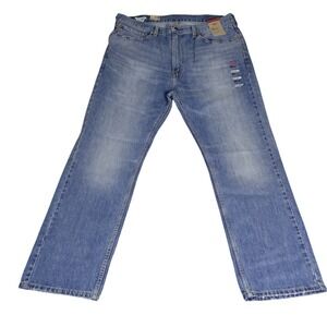 Levis 505 Regular Fit Jeans Mens 38x30 Medium Wash Blue Straight Leg 100% Cotton
